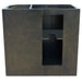 Bellaterra Home Plantation 36" 2-Door 3-Drawer Brown Ash Freestanding Vanity Base With Left Offset