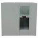 Bellaterra Home Plantation 36" 2-Door 3-Drawer Gray Ash Freestanding Vanity Base With Left Offset