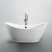 Bellaterra Home Salerno 68" x 32" Glossy White Oval Acrylic Freestanding Double Slipper Soaking Bathtub