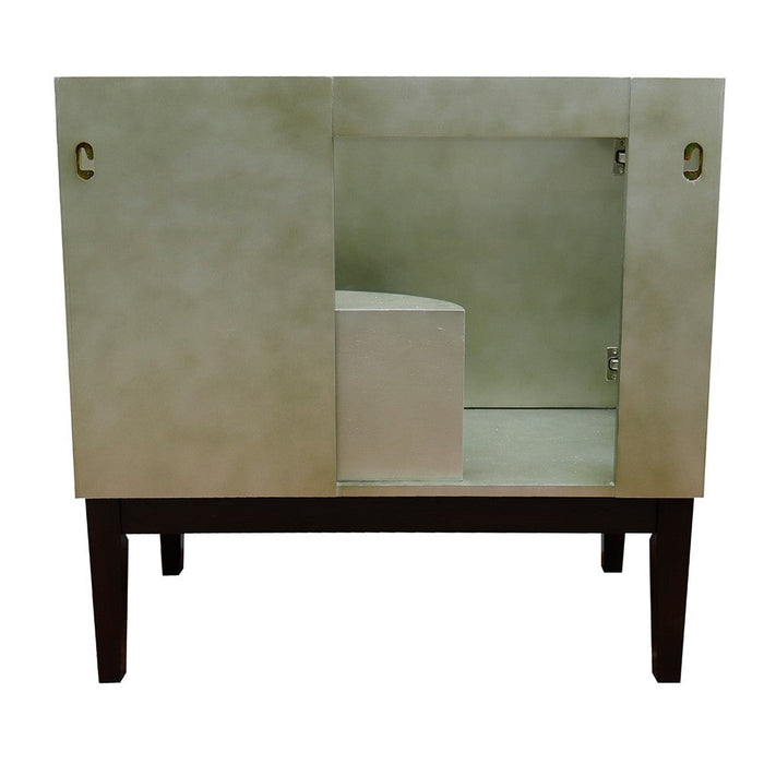 Bellaterra Home Scandi 36" 1-Door 2-Drawer Linen Brown Freestanding Vanity Base