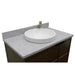 Bellaterra Home Scandi 37" 1-Door 2-Drawer Linen Brown Freestanding Vanity Set With Ceramic Vessel Sink and Gray Granite Top