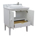 Bellaterra Home Stora 31" 2-Door 1-Drawer White Freestanding Vanity Set With Ceramic Vessel Sink and White Carrara Marble Top