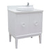 Bellaterra Home Stora 31" 2-Door 1-Drawer White Freestanding Vanity Set With Ceramic Vessel Sink and White Quartz Top
