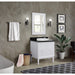 Bellaterra Home Stora 31" 2-Door 1-Drawer White Freestanding Vanity Set With Ceramic Vessel and Black Galaxy Top