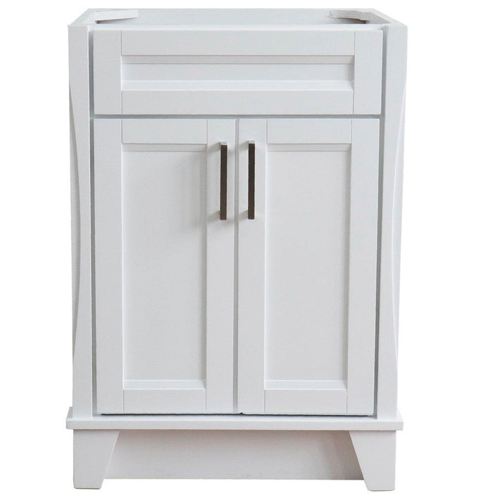 Bellaterra Home Terni 24" 2-Door 1-Drawer White Freestanding Vanity Base
