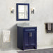 Bellaterra Home Terni 25" 2-Door 1-Drawer Blue Freestanding Vanity Set With Ceramic Undermount Oval Sink and Gray Granite Top