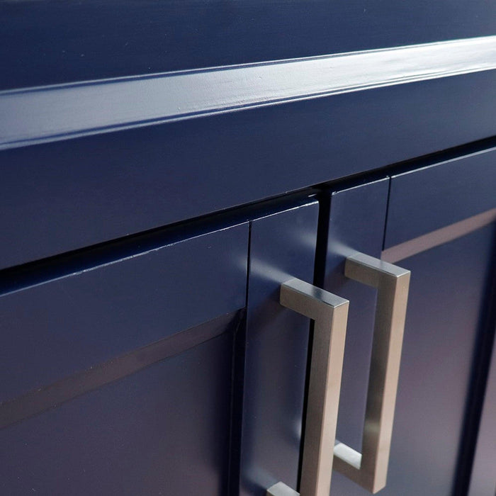 Bellaterra Home Terni 25" 2-Door 1-Drawer Blue Freestanding Vanity Set With Ceramic Vessel Sink and Gray Granite Top