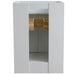 Bellaterra Home Terni 25" 2-Door 1-Drawer White Freestanding Vanity Set With Ceramic Vessel Sink and Gray Granite Top