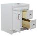Bellaterra Home Terni 30" 1-Door 2-Drawer White Freestanding Vanity Base