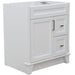 Bellaterra Home Terni 30" 1-Door 2-Drawer White Freestanding Vanity Base