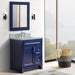 Bellaterra Home Terni 31" 1-Door 2-Drawer Blue Freestanding Vanity Set With Ceramic Undermount Oval Sink and Gray Granite Top