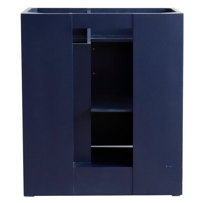 Bellaterra Home Terni 31" 1-Door 2-Drawer Blue Freestanding Vanity Set With Ceramic Undermount Rectangular Sink and Gray Granite Top