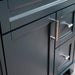 Bellaterra Home Terni 31" 1-Door 2-Drawer Dark Gray Freestanding Vanity Set With Ceramic Undermount Oval Sink and Gray Granite Top