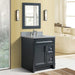 Bellaterra Home Terni 31" 1-Door 2-Drawer Dark Gray Freestanding Vanity Set With Ceramic Undermount Oval Sink and Gray Granite Top