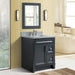 Bellaterra Home Terni 31" 1-Door 2-Drawer Dark Gray Freestanding Vanity Set With Ceramic Undermount Rectangular Sink and Gray Granite Top