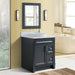 Bellaterra Home Terni 31" 1-Door 2-Drawer Dark Gray Freestanding Vanity Set With Ceramic Vessel Sink and White Quartz Top