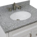Bellaterra Home Terni 31" 1-Door 2-Drawer White Freestanding Vanity Set With Ceramic Undermount Oval Sink and Gray Granite Top