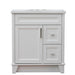 Bellaterra Home Terni 31" 1-Door 2-Drawer White Freestanding Vanity Set With Ceramic Undermount Oval Sink and White Quartz Top