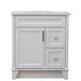 Bellaterra Home Terni 31" 1-Door 2-Drawer White Freestanding Vanity Set With Ceramic Undermount Rectangular Sink and White Quartz Top
