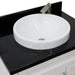 Bellaterra Home Terni 31" 1-Door 2-Drawer White Freestanding Vanity Set With Ceramic Vessel Sink and Black Galaxy Granite Top