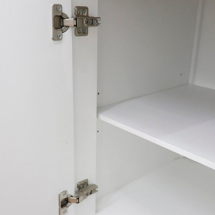 Bellaterra Home Terni 31" 1-Door 2-Drawer White Freestanding Vanity Set With Ceramic Vessel Sink and Gray Granite Top