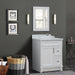 Bellaterra Home Terni 31" 1-Door 2-Drawer White Freestanding Vanity Set With Ceramic Vessel Sink and White Quartz Top