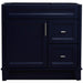 Bellaterra Home Terni 36" 1-Door 2-Drawer Blue Freestanding Vanity Base With Left Door