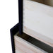 Bellaterra Home Terni 37" 1-Door 2-Drawer Blue Freestanding Vanity Set With Ceramic Center Vessel Sink and Gray Granite Top, and Left Door Base