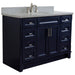 Bellaterra Home Terni 49" 2-Door 6-Drawer Blue Freestanding Vanity Set With Ceramic Undermount Oval Sink and Gray Granite Top