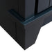 Bellaterra Home Terni 61" 4-Door 3-Drawer Dark Gray Freestanding Vanity Set With Ceramic Double Vessel Sink And Black Galaxy Granite Top