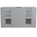 Bellaterra Home Terni 61" 4-Door 3-Drawer White Freestanding Vanity Set With Ceramic Double Vessel Sink And White Quartz Top