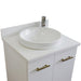 Bellaterra Home Tivoli 25" 2-Door 1-Drawer White Freestanding Vanity Set With Ceramic Vessel Sink and White Quartz Top