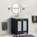 Bellaterra Home Trento 31" 2-Door 1-Drawer Dark Gray Freestanding Vanity Set With Ceramic Undermount Oval Sink and White Quartz Top