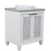 Bellaterra Home Trento 31" 2-Door 1-Drawer White Freestanding Vanity Set With Ceramic Vessel Sink and Gray Granite Top