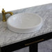 Bellaterra Home Trento 43" 2-Door 3-Drawer Dark Gray Freestanding Vanity Set With Ceramic Left Vessel Sink and White Carrara Marble Top, and Left Door Cabinet