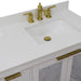 Bellaterra Home Trento 43" 2-Door 3-Drawer White Freestanding Vanity Set With Ceramic Right Undermount Rectangular Sink and White Quartz Top, and Right Door Cabinet