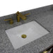 Bellaterra Home Trento 61" 4-Door 3-Drawer Black Freestanding Vanity Set With Ceramic Double Undermount Rectangular Sink and Gray Granite Top