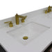 Bellaterra Home Trento 61" 4-Door 3-Drawer Dark Gray Freestanding Vanity Set With Ceramic Double Undermount Rectangular Sink and White Quartz Top