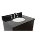 Bellaterra Home Urban 31" 1-Door 2-Drawer Silvery Brown Freestanding Vanity Set With Ceramic Undermount Oval Sink and Black Galaxy Top