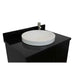 Bellaterra Home Urban 31" 1-Door 2-Drawer Silvery Brown Freestanding Vanity Set With Ceramic Vessel Sink and Black Galaxy Top