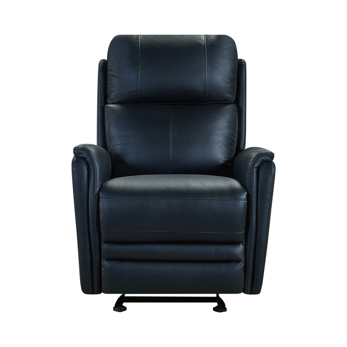 Benjara 19 Inch Contemporary Recliner Leather Chair With USB, Black BM236615