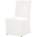 Benjara Fabric Slipcover Design Dining Chairs With Cushioned Seat, Set Of 2, White BM223002