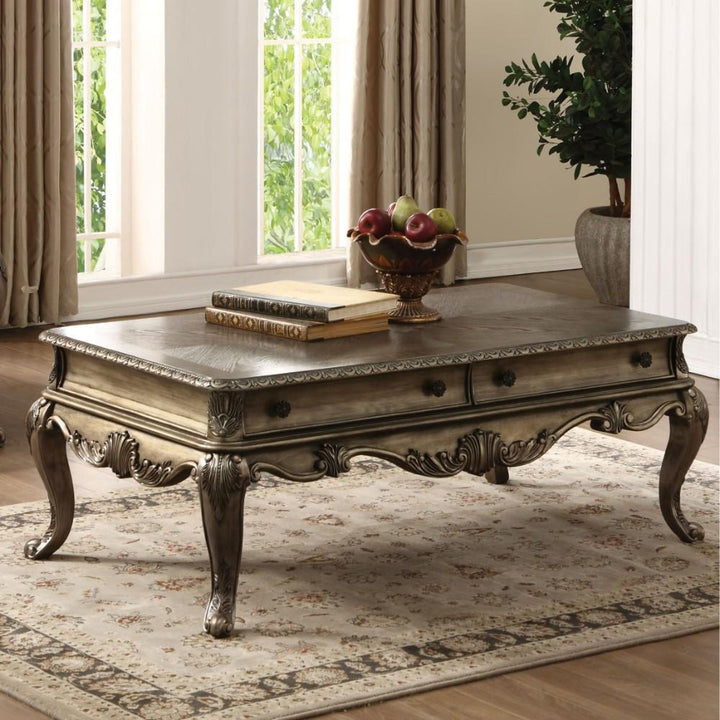 Benzara 2 Drawer Vintage Style Sofa Table With Cabriole