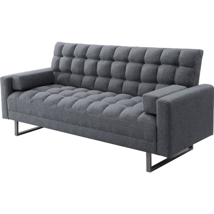 Benzara Adjustable Sofa With Deep Square Tufting And Sled