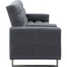 Benzara Adjustable Sofa With Deep Square Tufting And Sled Base, Gray BM250385