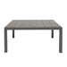 Benzara Aluminum Frame Outdoor Coffee Table With Square Wooden Top, Gray BM236537