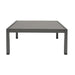 Benzara Aluminum Frame Outdoor Coffee Table With Square Wooden Top, Gray BM236537