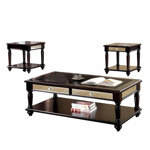 Benzara Horace Contemporary Three Piece Table Set, Espresso Finish, Set Of 3 BM138074