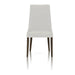 Benzara Leather Upholstery Dining Chair With Walnut Legs, Alabaster, Set Of Two BM185268
