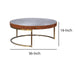 Benzara Round Metal Coffee Table With Airy Design Base, Large, Multicolor BM204468